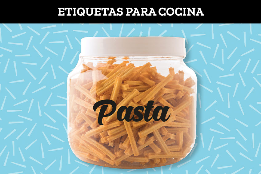 Etiqueta de cocina con la película autoadherible