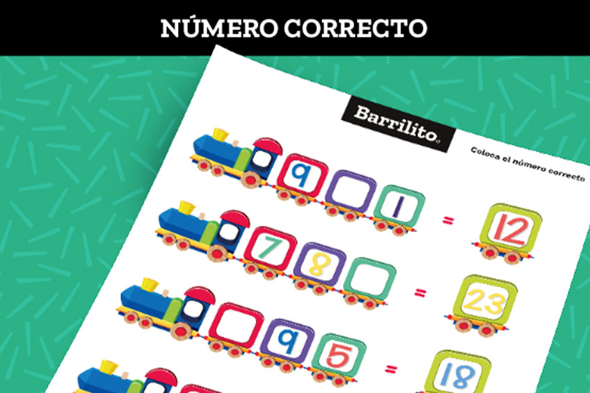 Coloca el número correcto