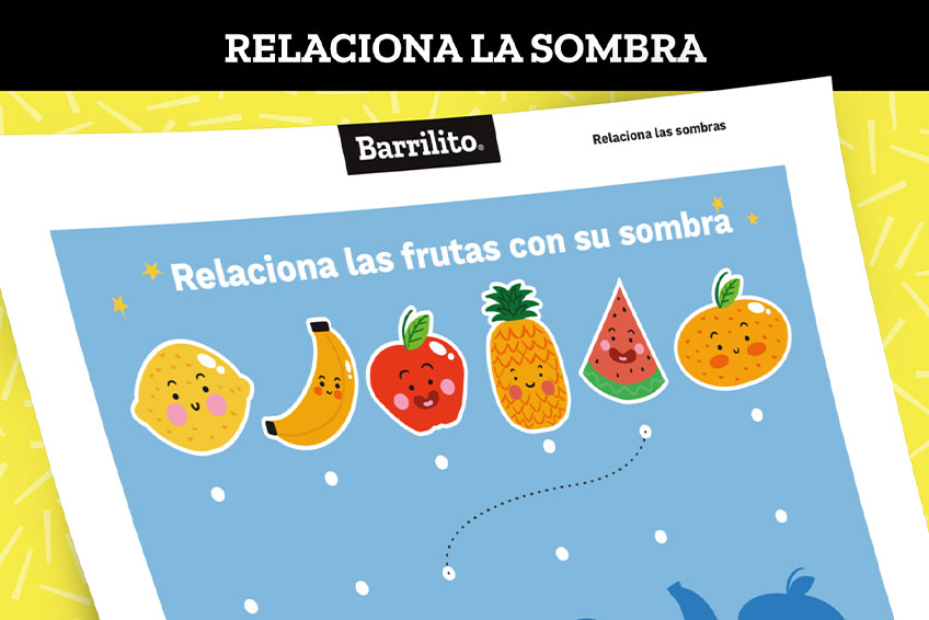 Relaciona las frutas con su sombra