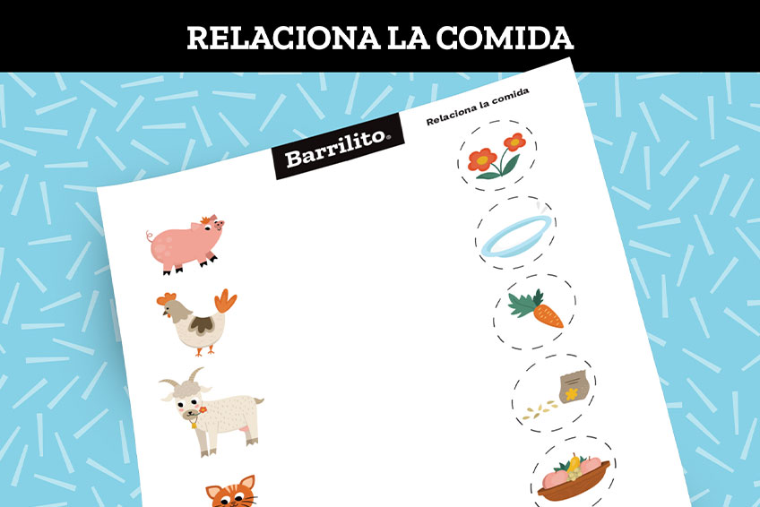Relaciona las comida con los animales