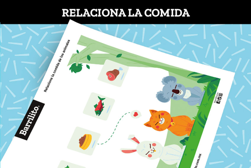 Relaciona la comida de cada animal