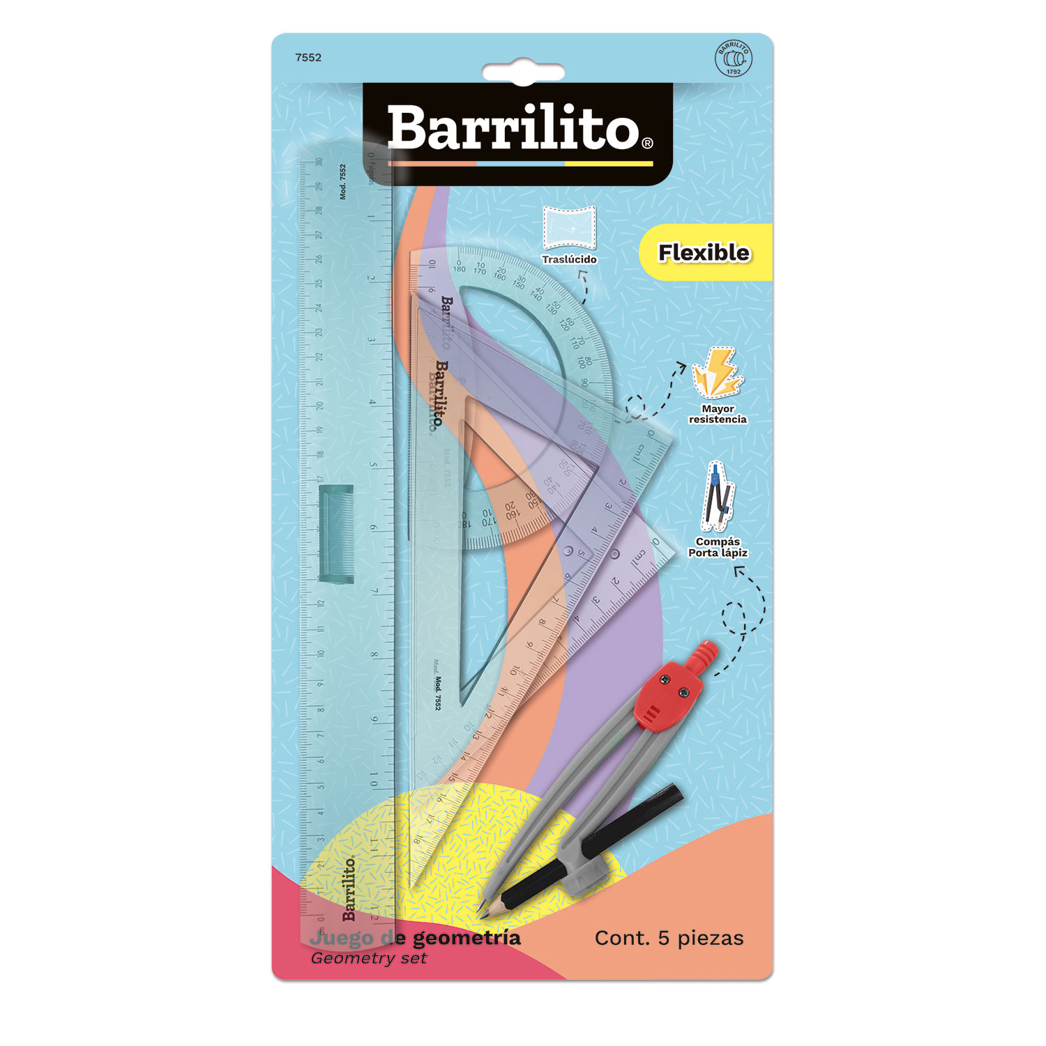 Juego de Geometría Flexible Escolar