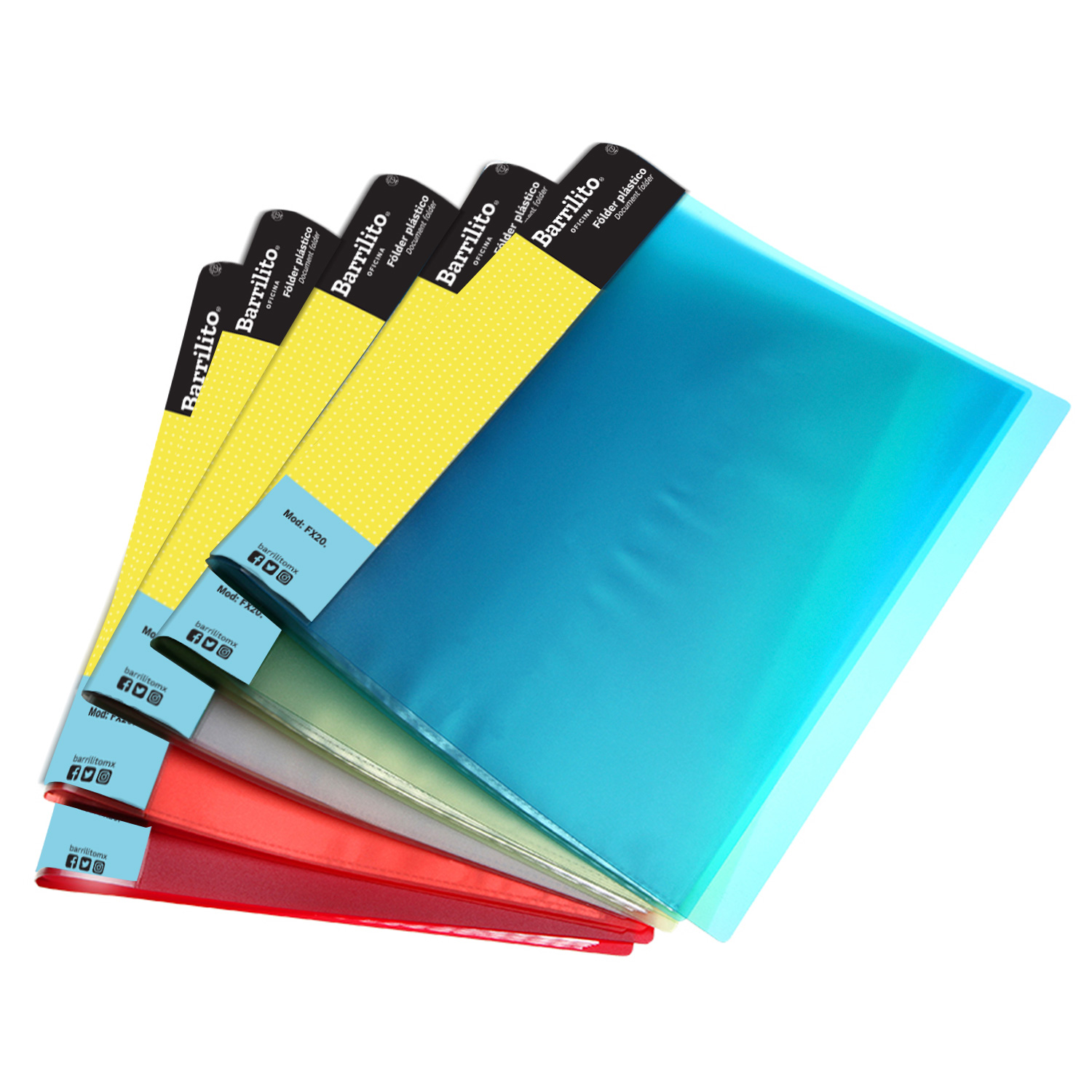 Carpeta con 20 Protectores de Hoja Carta