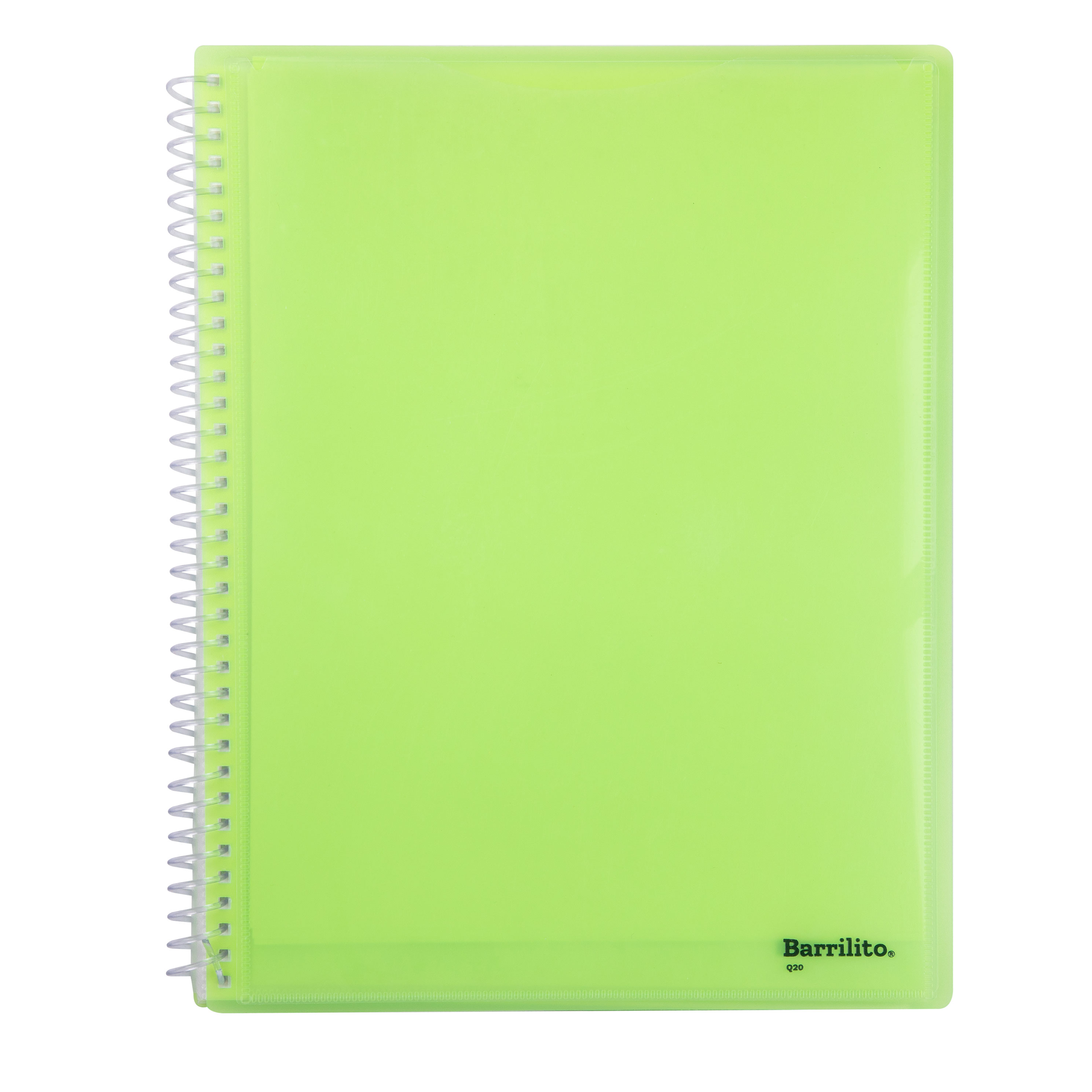 Carpeta con 20 Protectores de Hoja Carta y espiral