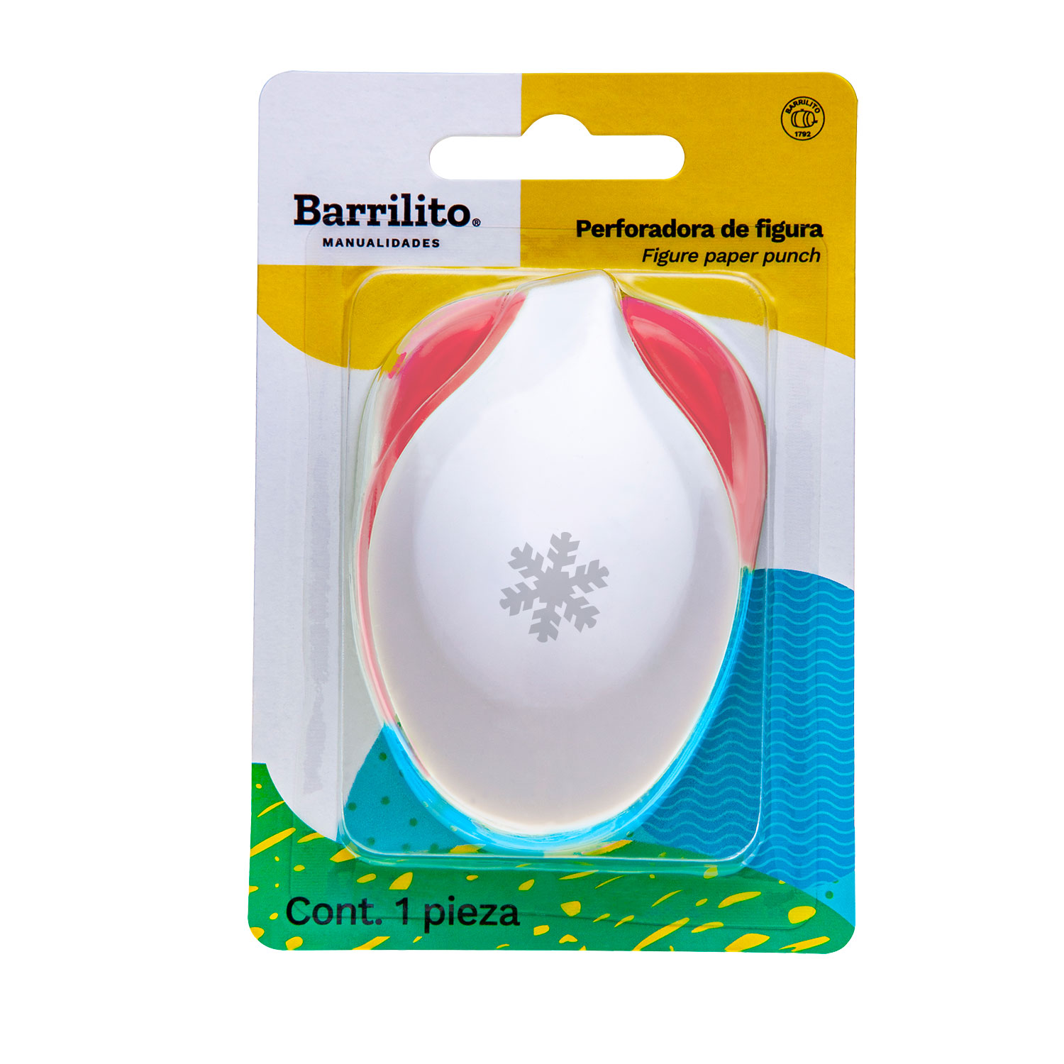 Perforadora de figura de copo de nieve, tamaño aproximado diámetro 5 cm. 