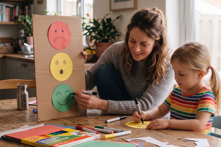 Semáforo de emociones: una manualidad para hablar de lo que sentimos
